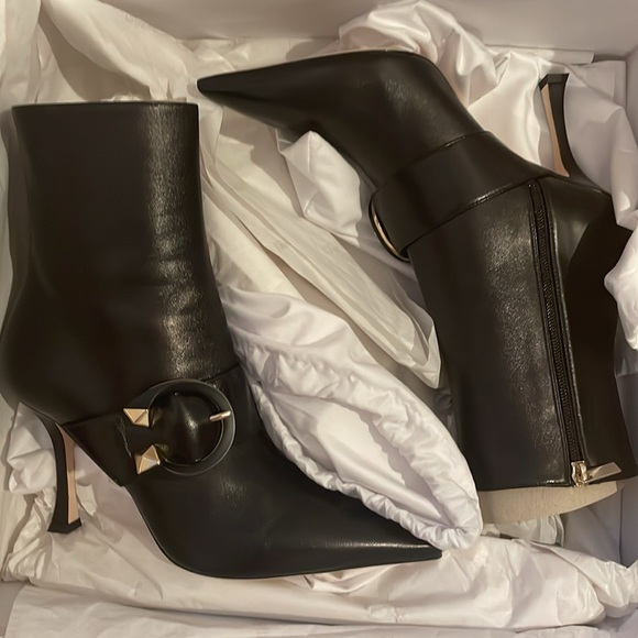Jimmy Choo Black Leather Boots, Size 9.5 - Picture 6 of 6